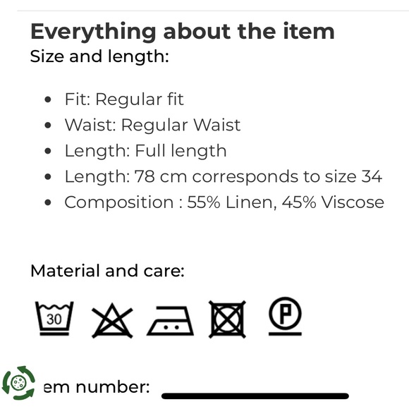 B.Young black linen wide leg pants. - Picture 3 of 4